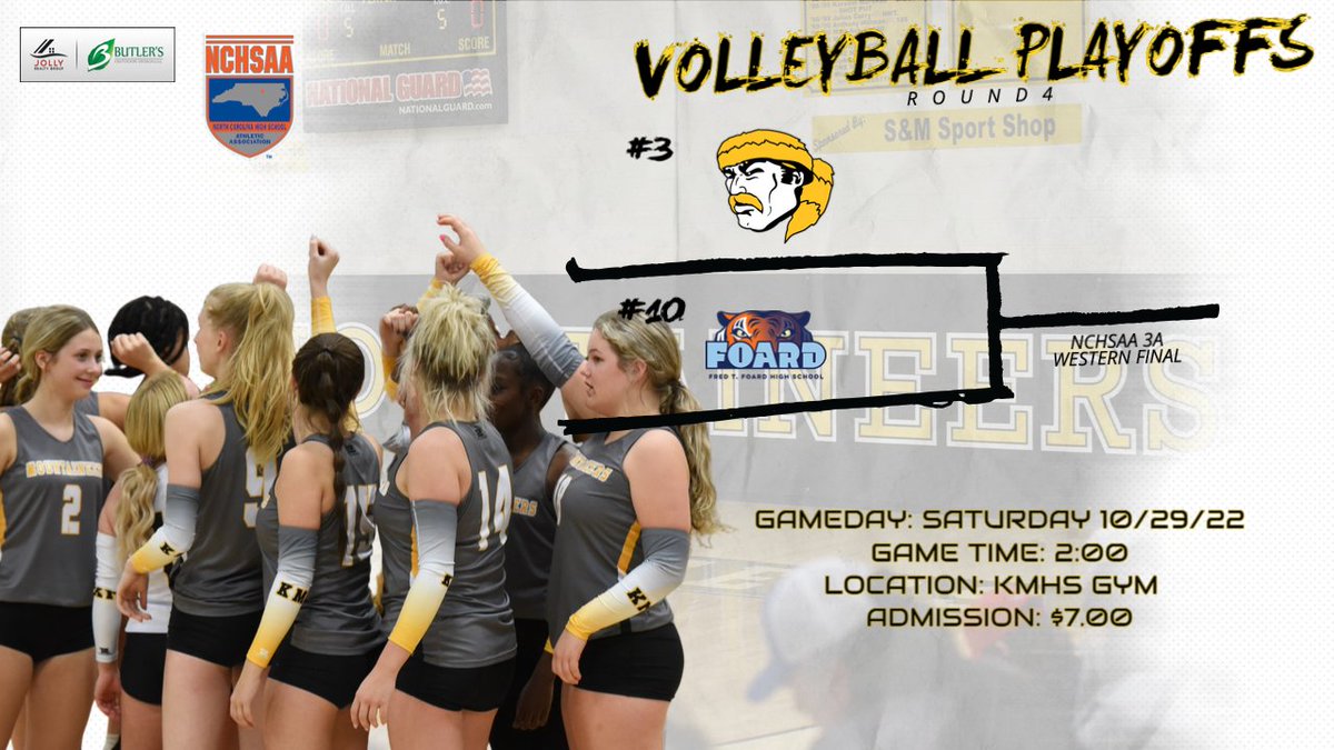 KMHS_Athletics's tweet photo. NCHSAA 3A West 🏐 Round 4

📆: 10/29/22 (Saturday)
🆚:  Fred T. Foard (@ftfathletics)
⏰: 2:00
📍: The 〽️
🎟:  $7.00

Cash at gate or online mobile tickets at
https://t.co/X8ekGkiyU2

Online tickets will go on sale at 6:00 AM on game day.

Only NCHSAA approved passes at gate. https://t.co/4orfw0ZKRr