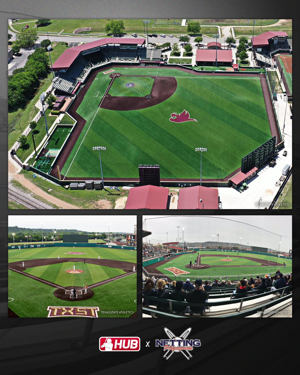 #FacilityFriday presented by <a href="/NettingPros/">Netting Professionals 🏟️</a> is Bobcat Ballpark, home of <a href="/TxStateBaseball/">Texas State Baseball</a>. 

The stadium opened in 2009 and saw a record attendance of 3,283 against #1 Texas on March 8, 2022.