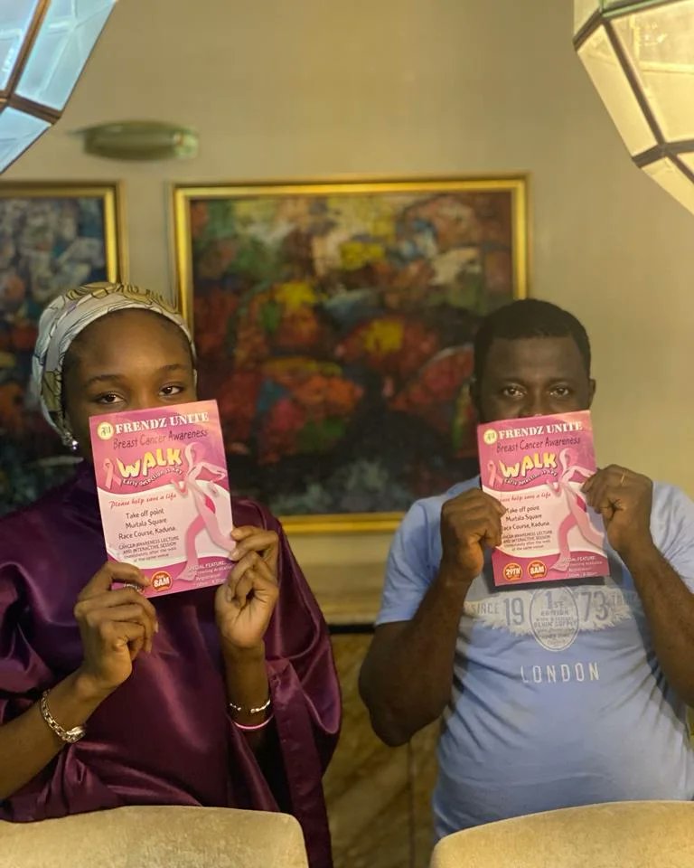 FrendzUnite's tweet photo. JUST A FEW MORE HOURS TO THE BIGGEST WALKING CANCER EVENT OF THE YEAR! 

....COME FOR THE ANNUAL FRENDZ UNITE BREAST CANCER AWARENESS WALK!

Date: SATURDAY 29TH OCTOBER, 2022.

Time: 8AM

Take Off Point: MURTALA SQUARE, RACE COURSE, KADUNA. 

There will be free breast screening! https://t.co/zO8QkHWF4l