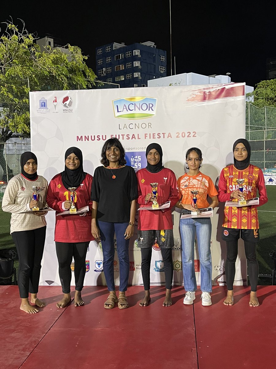MNUSU's tweet photo. LACNOR MNUSU Futsal Fiesta 2022. ( Women’s Division )

Top 5 players  

#MNU #MNUSU #LACNORMNUSUFF22 #MNUSUFF22 https://t.co/u2NKz3r88e