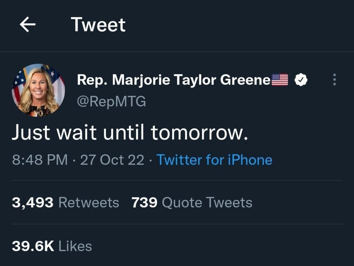 Why did Marjorie Taylor Greene post this last night?