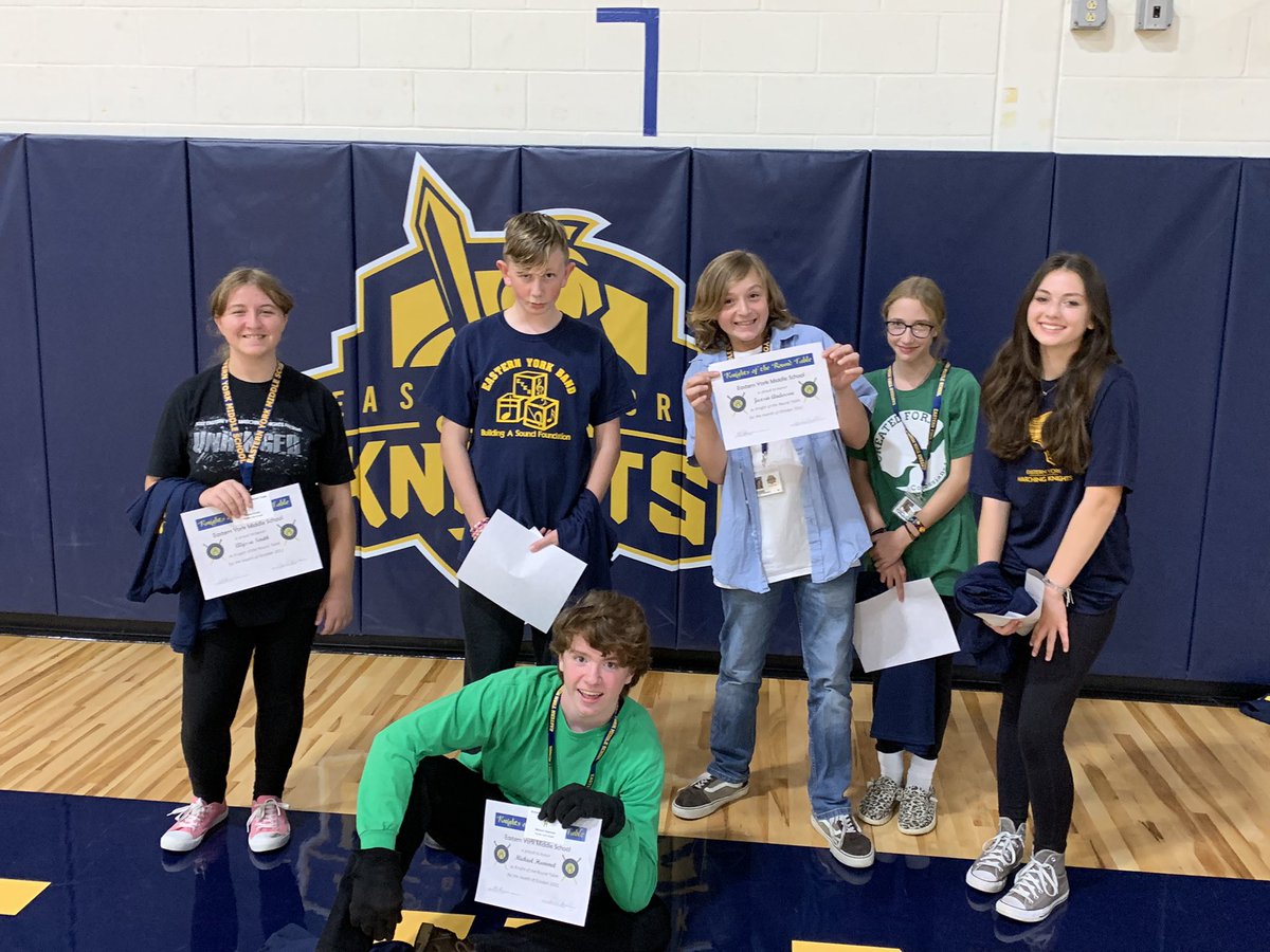 Congrats to all the Knights at <a href="/eyms_york/">Eastern York Middle</a>! <a href="/EasternYorkBand/">EasternYorkBands</a> program representing strong this month 😁 (one more not pictured!)