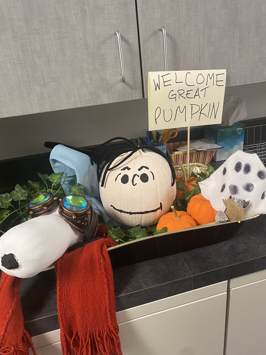 The winner of our first annual pumpkin decorating contest.  Snoopy is the best!  Wishing everyone a fun safe Halloween weekend!