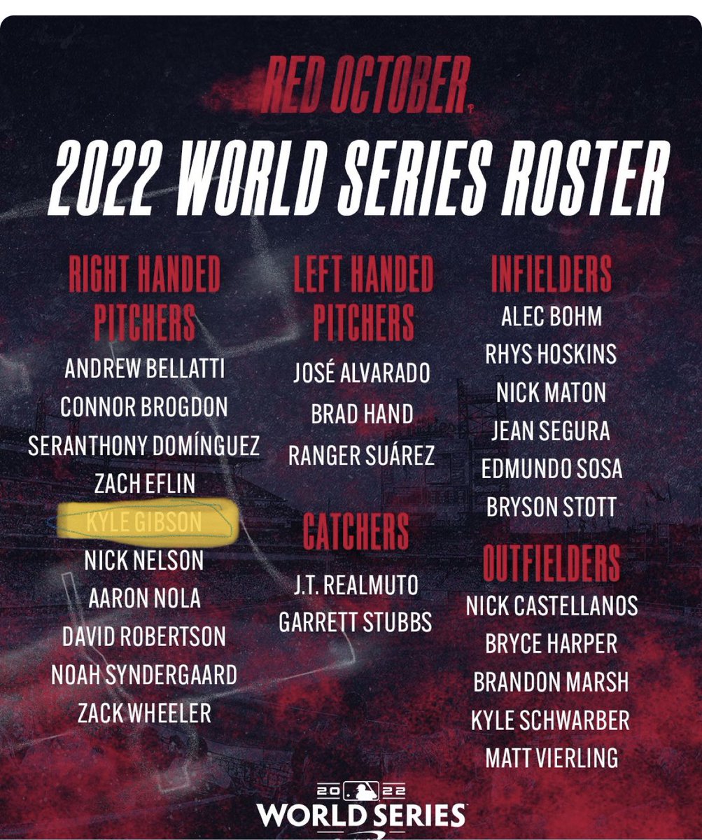 The Greenfield-Central community is excited to be represented in the 2022 World Series by Kyle Gibson.  We are proud of you for many, many reasons.  Keep shining your light!