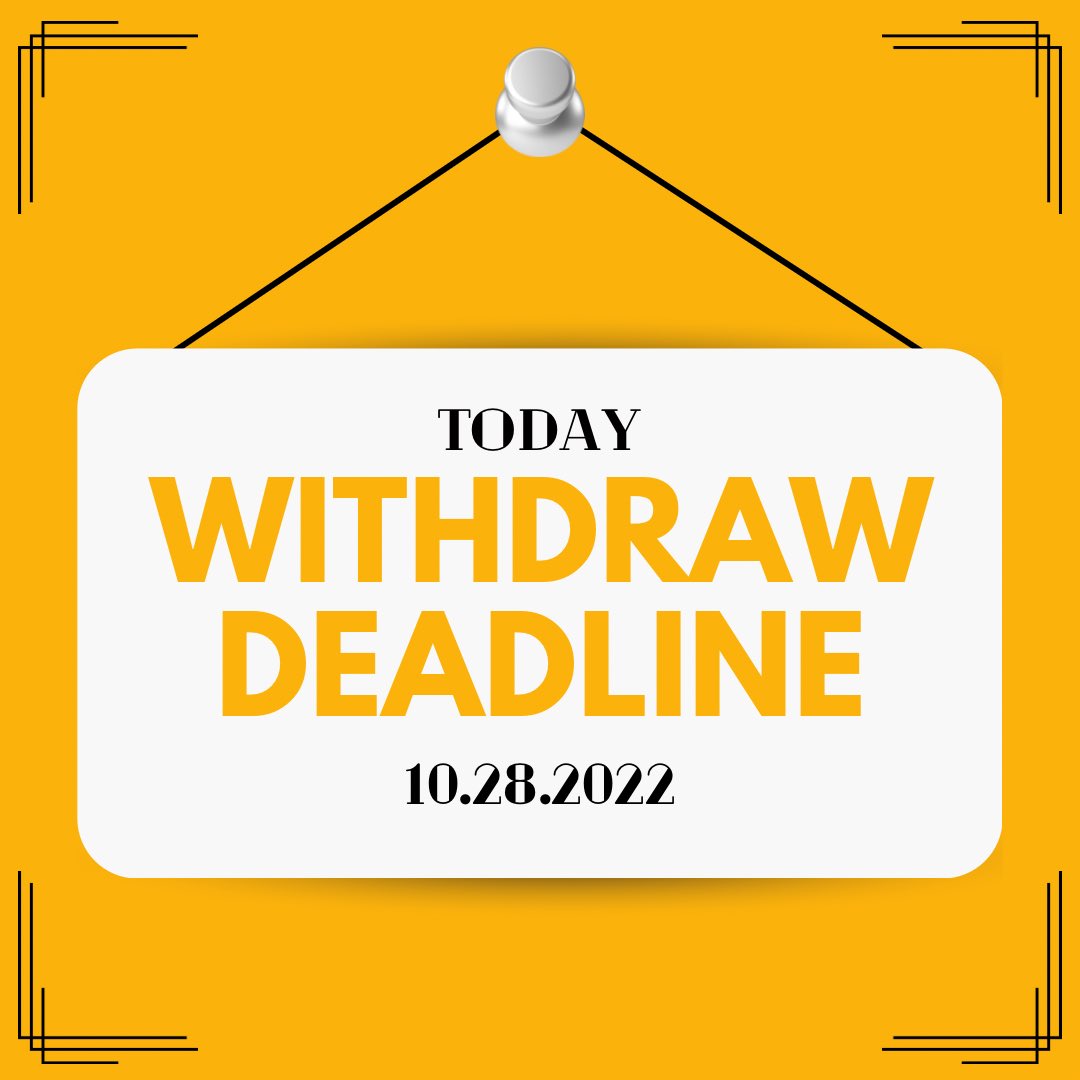 VCU_Advising's tweet photo. TODAY - once you withdraw from a course it cannot be undone, please contact your advisor with any questions. https://t.co/qZboCKzHPi
