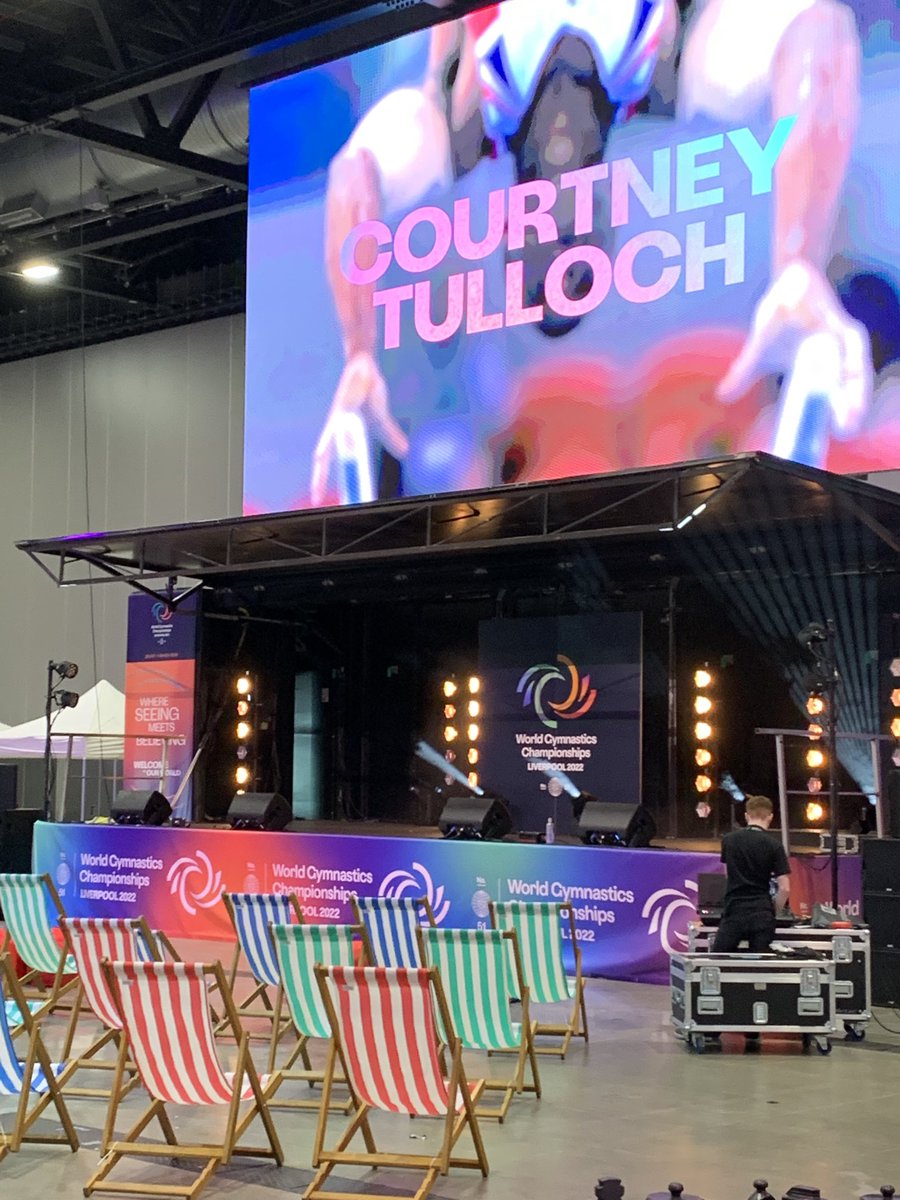 ChrisBrownML's tweet photo. The ACC arena is ready - the fanzone is ready - 400 gymnasts and 75 countries are ready - Liverpool is ready so tomorrow sees lift off for 9 days of great competition and drama ⁦@WGC2022⁩ ⁦@VisitLiverpool⁩ ⁦@lpoolcouncil⁩ https://t.co/lFCZkawlfl