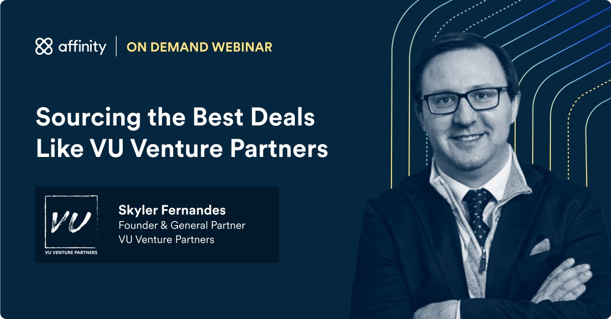 Join us &amp; <a href="/vufund/">VU Venture Partners</a> 's <a href="/JSkyFernandes/">J. Skyler Fernandes</a> on 11/16, 10am PT/1pm ET, as we discuss how VU Venture Partners uses #relationshipintelligence to source #deals faster and what they’re teaching the next generation of #VCs. 
Register today---> hubs.la/Q01qZPkV0