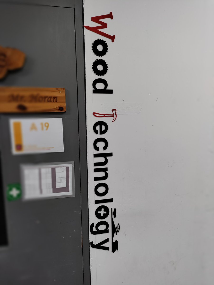 RCMTWCS's tweet image. Finishing off the Term with some new room signs. Wood Technology complete, Construction Studies still under construction! @JCt4ed @technology_4 @technoteachers