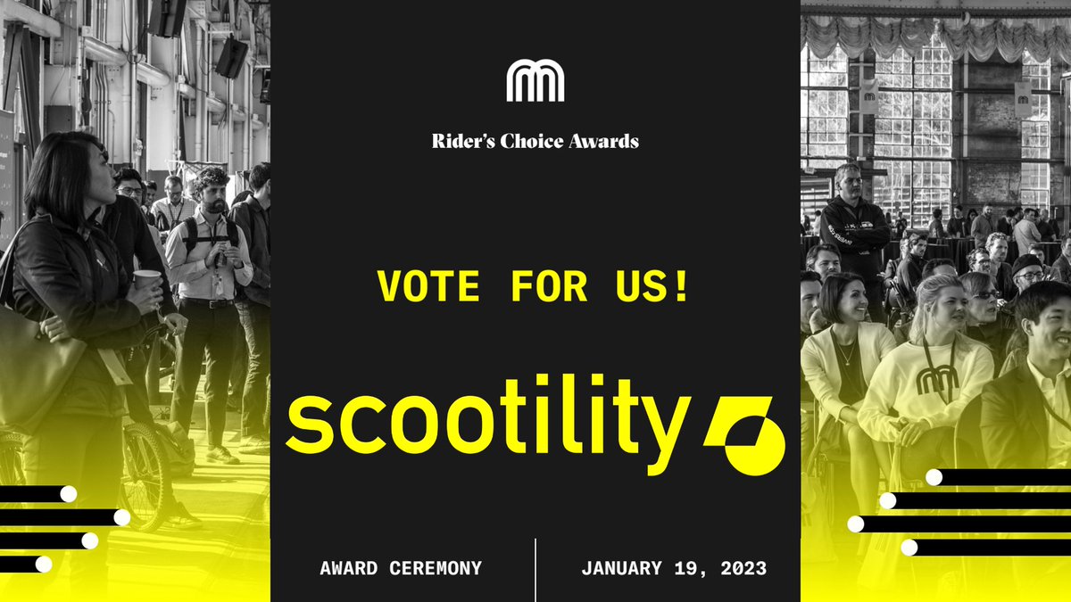 I won't lie, Scootility currently has a much smaller HR department than every other company in the lineup. But if you like the utility scooter that Scootility is building, it would be an honour to have your vote in the Rider's Choice Awards!