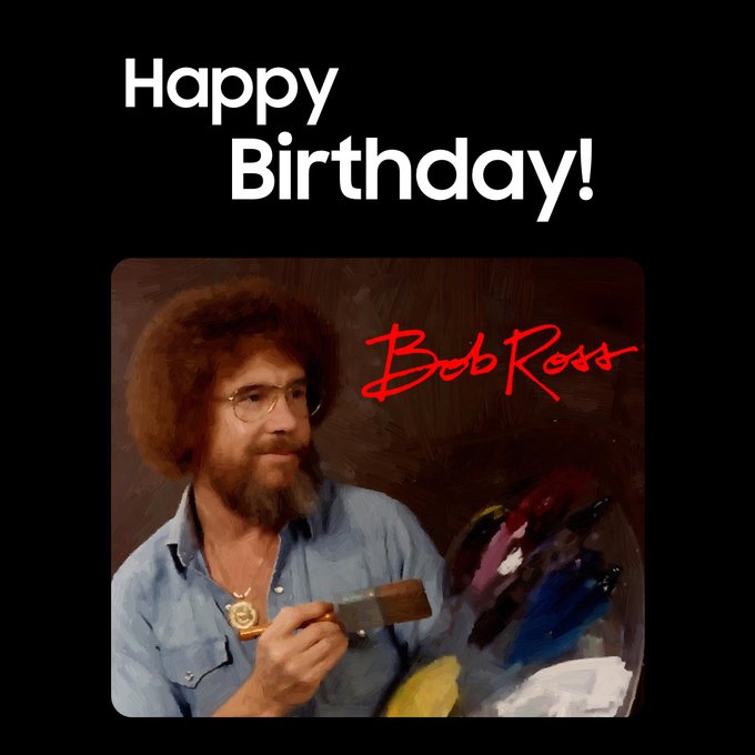 Happy Birthday, Bob Ross! Raise a brush to everyone\s favorite painting teacher.  