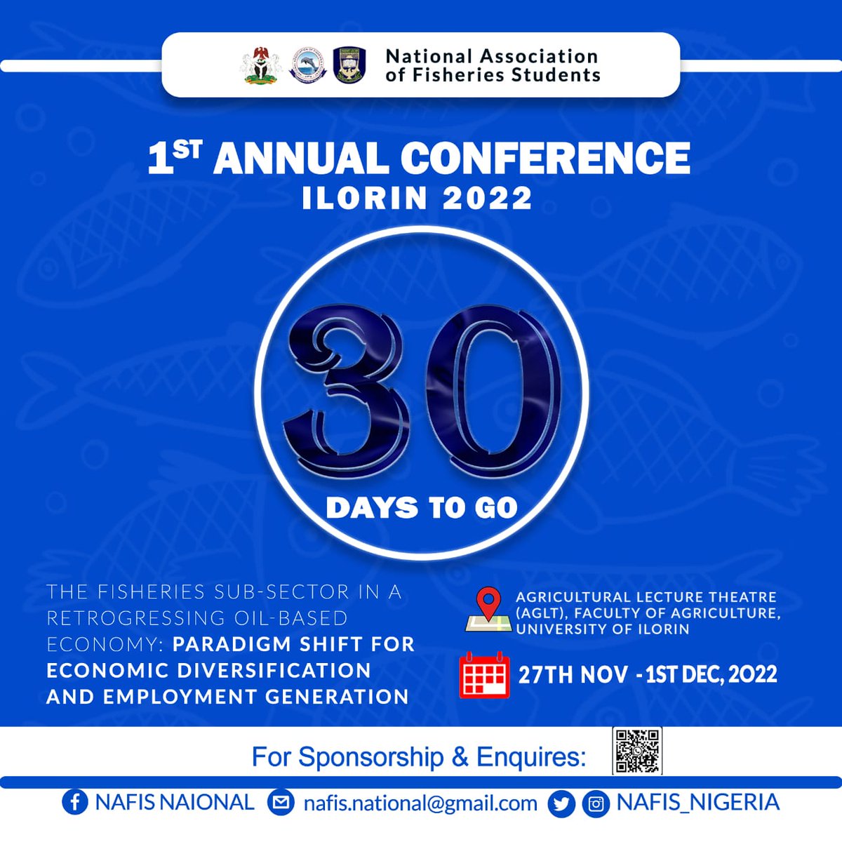 NAFIS_Nigeria's tweet photo. 30 DAYS TO GO!!!
Don't watch clips from our social media pages when you can experience this live and direct🥹🤩
REGISTER NOW!!
https://t.co/pCOwCYB8BA
#NAFISCONFERENCE
#NAFIS22 https://t.co/UAtaRkWKiK