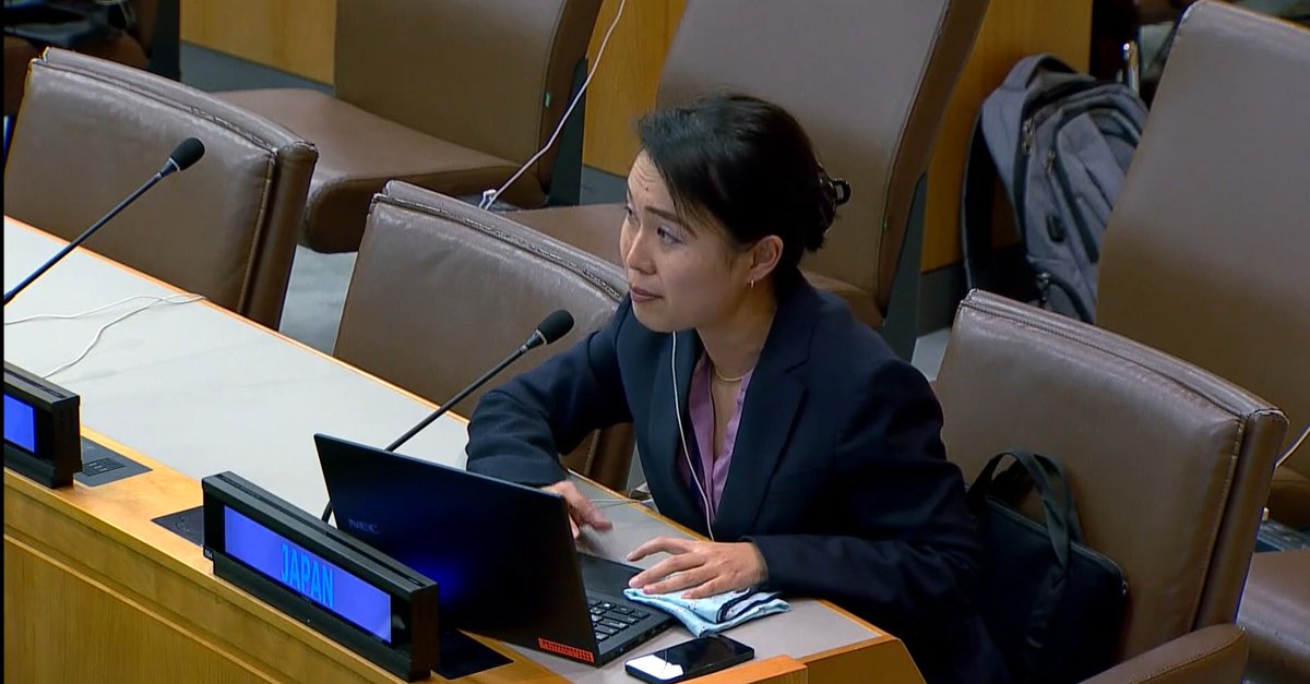JapanMissionUN's tweet photo. At #ThirdCommitte Interactive Dialogue w/@victor_madrigal, Ms. AKITA notes that ending violence &discrimination based on sexual orientation &gender identity #SOGI is critically important, &as 1 of the founding members of #LGBTI Core Group, #Japan cont. to support the IE's mandate https://t.co/w91RTwbB3q
