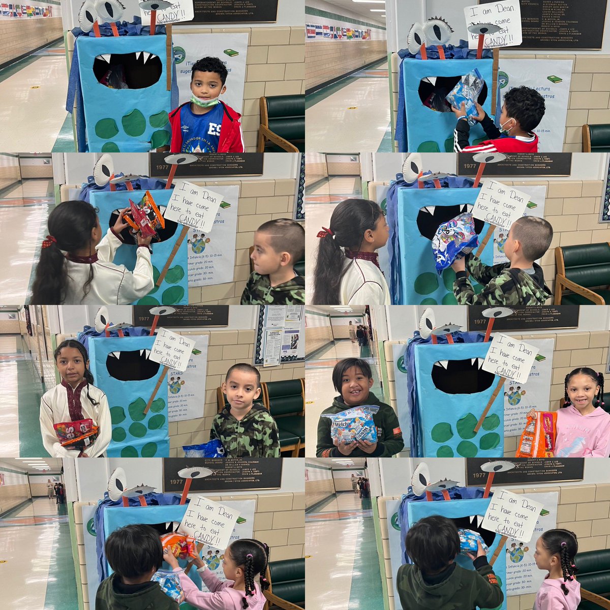 TheDeanerGrade2's tweet photo. Our 2nd graders have loved feeding Dean the candy monster leading up to tonight’s Boo Bash! 🤖🎃

#DeanDreamTeam #2ndGradeStrong https://t.co/pibRCqpKAm
