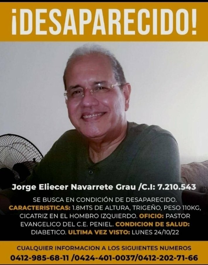 Desaparecido en Valencia. Por favor, ayúdenme con la difusión 🙏🏻