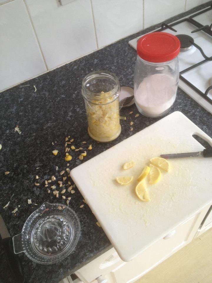 Lemon pickle making - ten years ago.