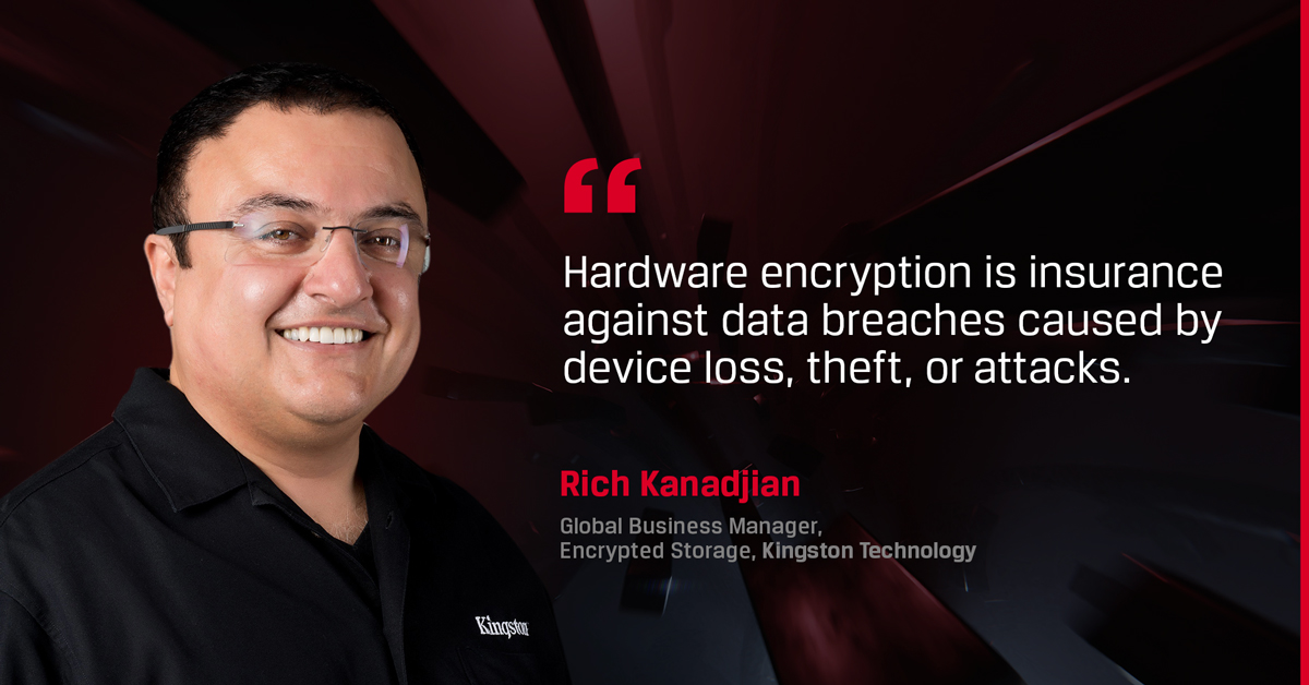 kingstontech's tweet image. Make sure you’re protected before your #data is at risk! As a Business Manager, Rich Kanadjian is well aware of the shortcomings of software encryption and why #hardwareencryption is the way to go.