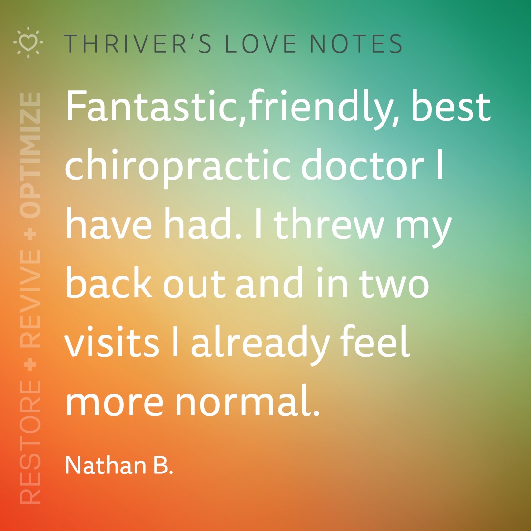 Thank you, Nathan! And thank you for the kind words. We are delighted that your experience with our Dr. Josh and our chiropractic team was top notch. We look forward to to seeing you again.⁠

Get to know our team of experts 👉 l8r.it/dGPN