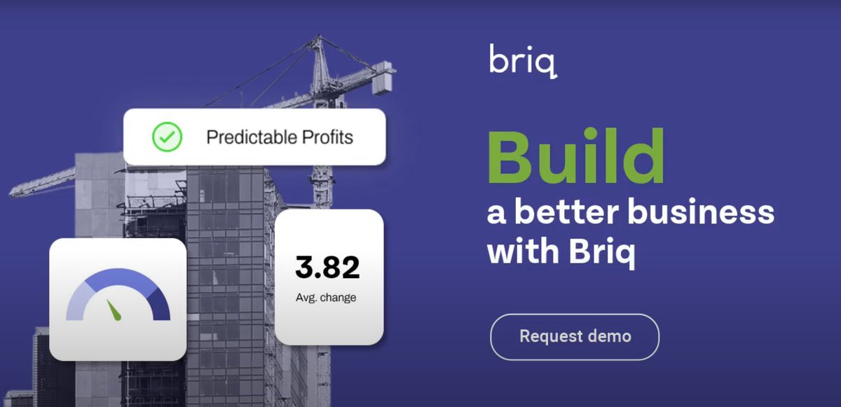 Invest in technology built for the industry. Briq is a financial automation platform that helps construction companies organize their information, connect their systems, and automate tasks for better business outcomes. briq.com/campaign-demos…