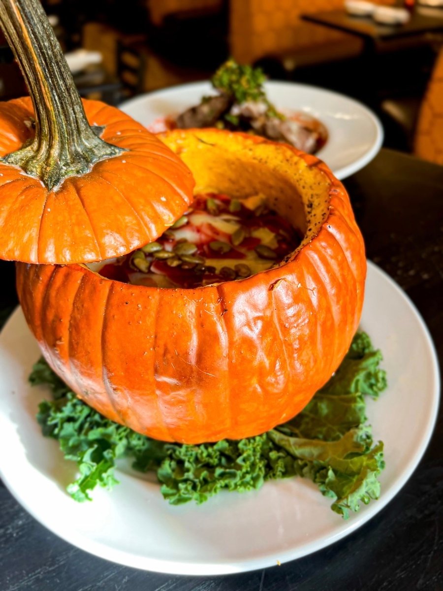 GravyRaleigh's tweet photo. Need a break from carving pumpkins? Join us to indulge in a scrumptious Pumpkin Alfredo (served in a real pumpkin!) Begin your Halloweekend by feasting on these especially spooky specials, if you dare.

♦️ Pumpkin Alfredo 
♦️ Little Bo Peep’s Lost Sheep 
♦️ Boo-dino https://t.co/AASSEEvnOy