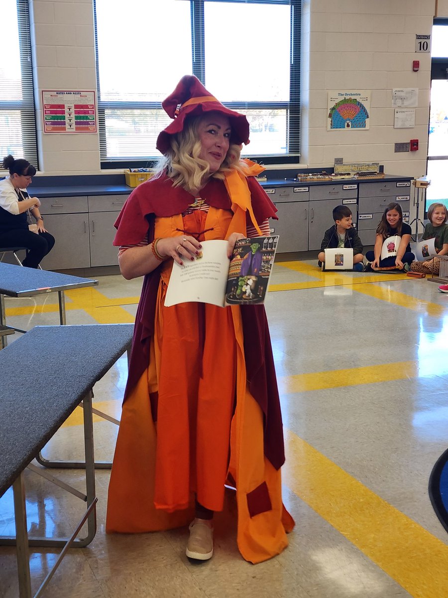 Our class got to give a fantastic music performance to the book Witch's Brew today. The book's author, Megan Dagnino showed up to add to the performance! Terrific job! <a href="/sing_and_play/">Allyson Baumgartner</a> #sd113a #RebelPride