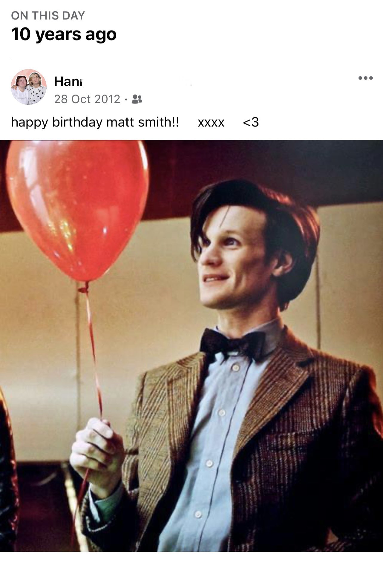 Happy birthday matt smith!!       xxxx       <3 
