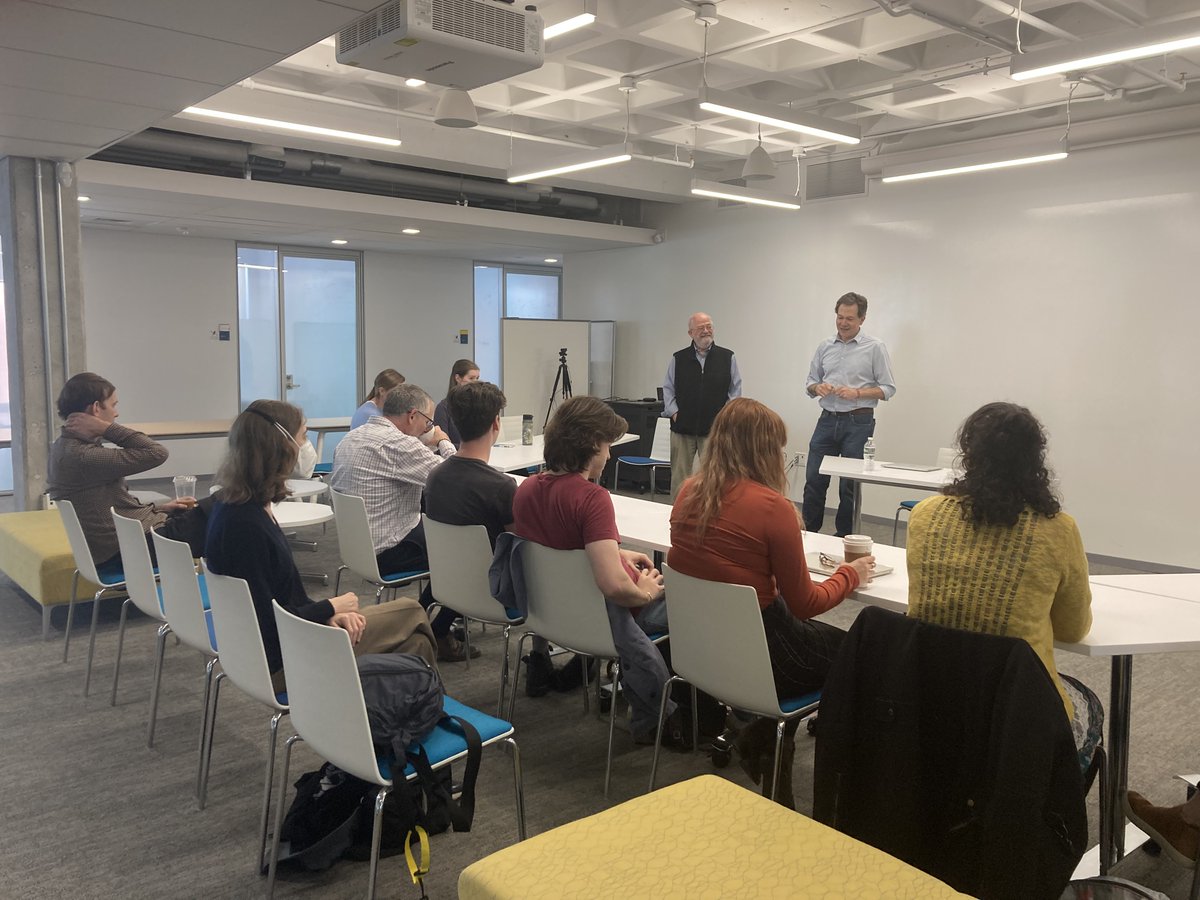 On Thursday, Bob Prior from the <a href="/mitpress/">The MIT Press @mitpress.bsky.social</a> sat down for a conversation with Carney trainees to discuss accessibility in publishing, the enduring value of print books and libraries, and the evolving role of the academic publishers in supporting open data. #BrownBrainScience