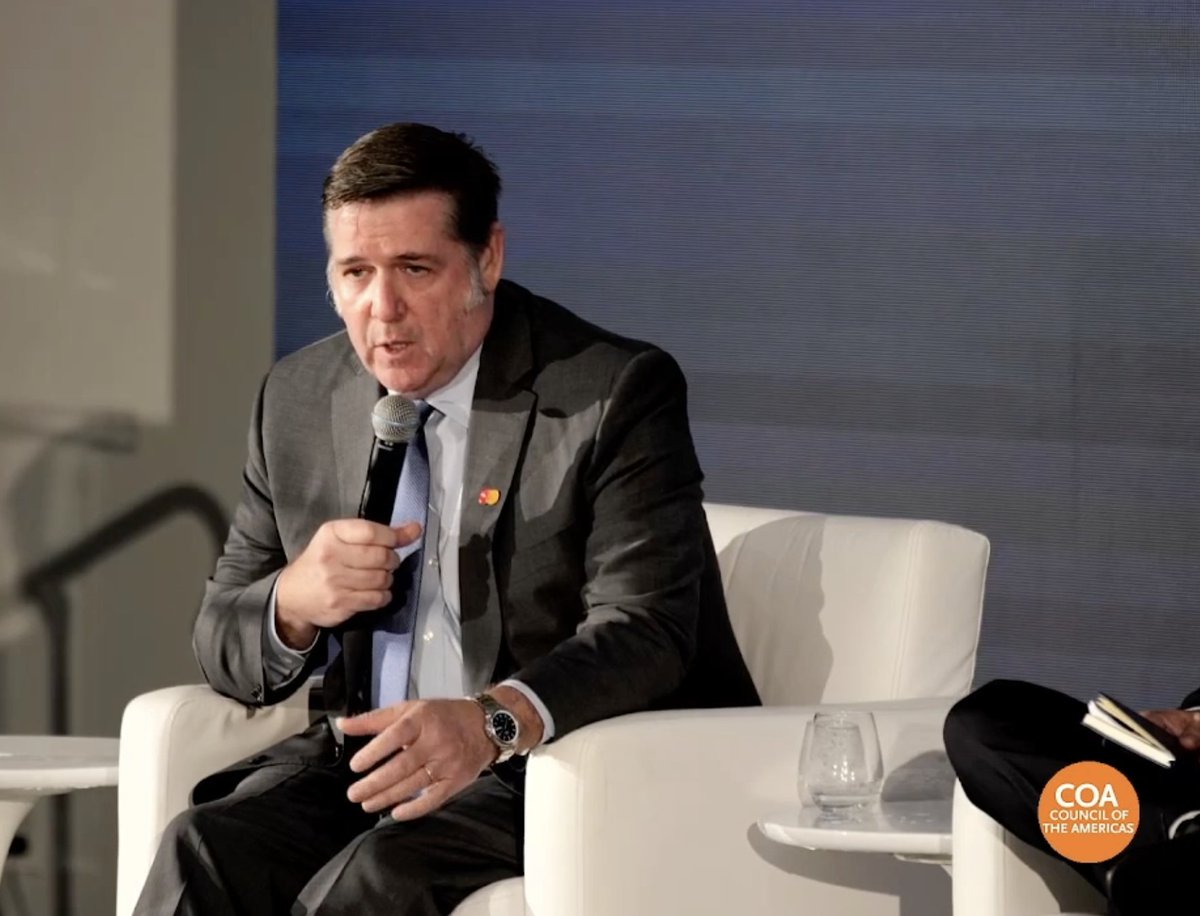 Americas Society/Council of the Americas (@ascoa) on Twitter photo “It’s all about private-public partnerships," says Darren Ware of <a href="/MastercardLAC/">Noticias Mastercard</a> on how to promote financial inclusion in Central America.
Global firms must work with local governments and local banks to reach individuals and small and medium businesses, he says. #BRAVOBiz “It’s all about private-public partnerships," says Darren Ware of <a href="/MastercardLAC/">Noticias Mastercard</a> on how to promote financial inclusion in Central America.
Global firms must work with local governments and local banks to reach individuals and small and medium businesses, he says. #BRAVOBiz