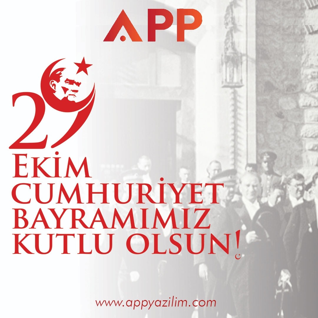AppYazilim's tweet photo. 29 ekim cumhuriyet bayramımız kutlu olsun
#29ekimcumhuriyetbayramı #appyazilim #29ekim https://t.co/gUbpVmrtT5