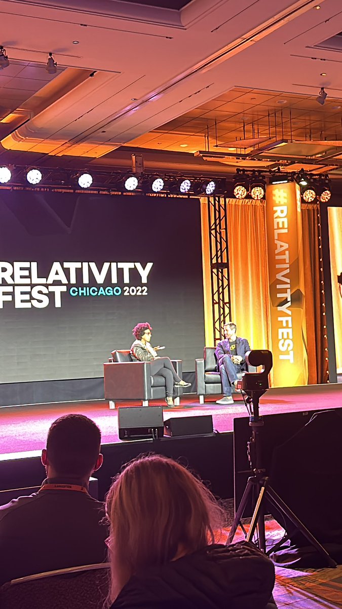 Perfect way to close out <a href="/RelativityFest/">#RelativityFest</a> 2022! #ethicalAI masterclass with Dr. Timnit Gebru #RelativityFest