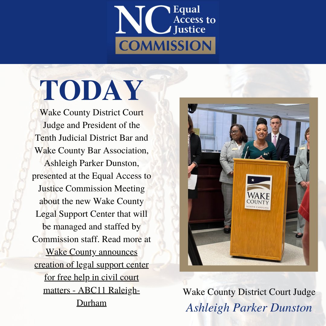 North Carolina Equal Access to Justice Commission tweet media