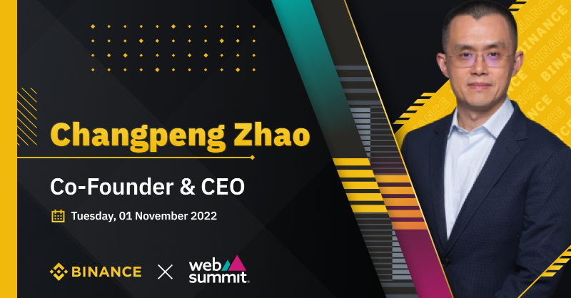 binance's tweet photo. .@cz_binance will talk about "The Promise of Crypto" in his Fireside chat on the opening night at @WebSummit 2022!

🗓️ November 1, 2022.
⏰ 07:10pm UTC.

If you're not Lisbon for the event, you tune-in to the action on #Binance Live 🤝

Set a reminder ⤵️