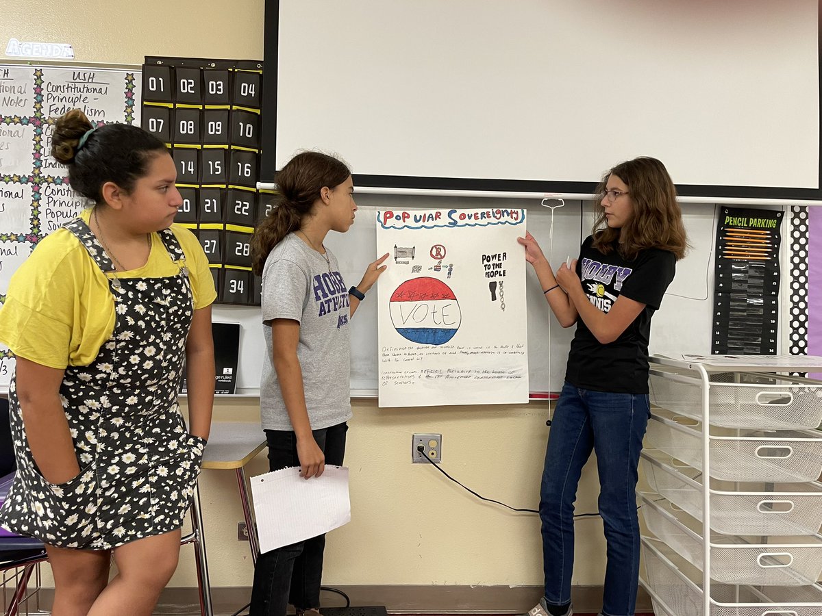 MissBBlount's tweet photo. @NISDHobby 8th grade Ss made posters for the hallway on the 7 Constitutional Principles this week with the term, illustration, definition and constitutional example/citation. @nisdmsss @ElCarranco1 @JaimeHeye @DrMJohnson1 #RootEdHobby #NorthsideIgnited https://t.co/xQ8khyrBnl