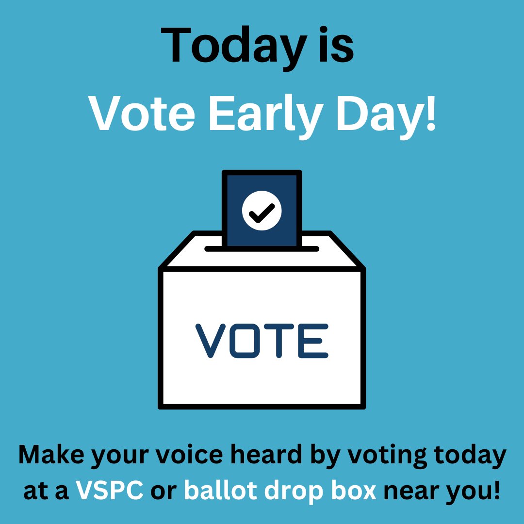 Today is national vote early day! 

Make your voice heard in this critical election by voting in-person, returning your ballot to a ballot drop box, or mailing it today.

You can find your nearest voting locations here: sos.state.co.us/pubs/elections