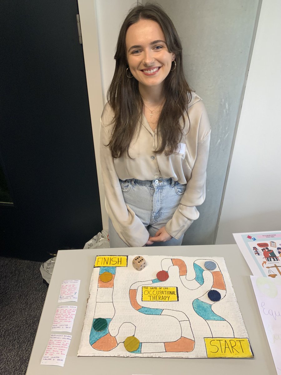 An innovator and creative way to help understand factors that both support and hinder our occupational performance and engagement ⁦<a href="/QMU_OT/">QMU Occupational Therapy</a>⁩  in todays first year cohort creative exhibition today ⁦<a href="/NiamhKinsella/">Dr Niamh Kinsella</a>⁩