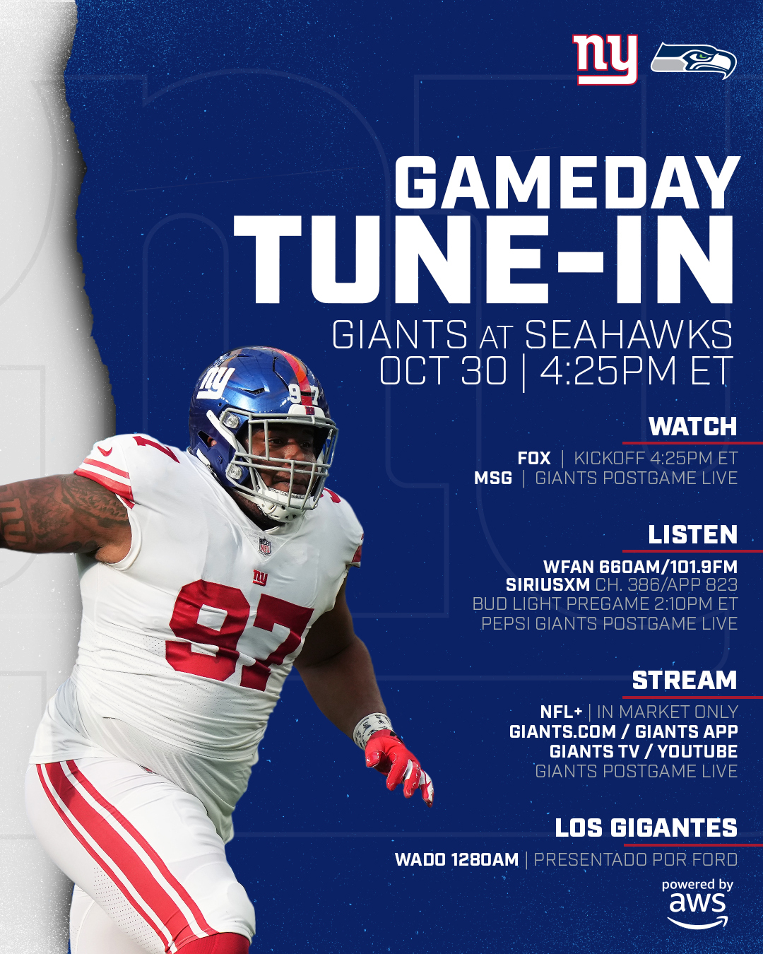 ny giants on tv sunday