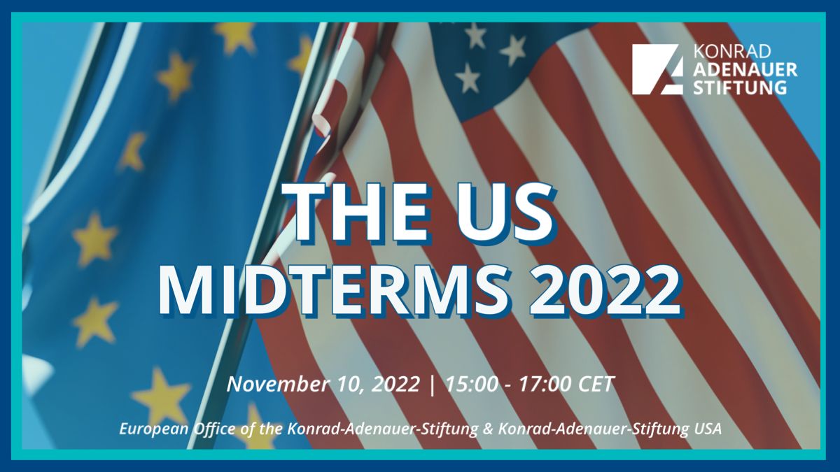 Join <a href="/kaseurope/">KAS EU 🇪🇺</a> and us for a special online event after the 🇺🇸 U.S. midterm elections next week! 
In two rounds of talks in Washington and Brussels, we want to analyze the results and discuss what they mean for Europe 🇪🇺.
👉More information: bit.ly/3zqFbFw