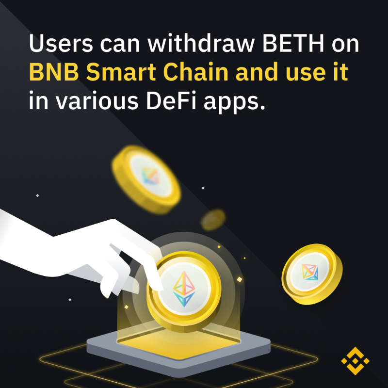 binance's tweet photo. Interested in learning about some of the benefits of BETH Staking on #Binance?
 
If so, have a swipe 👉