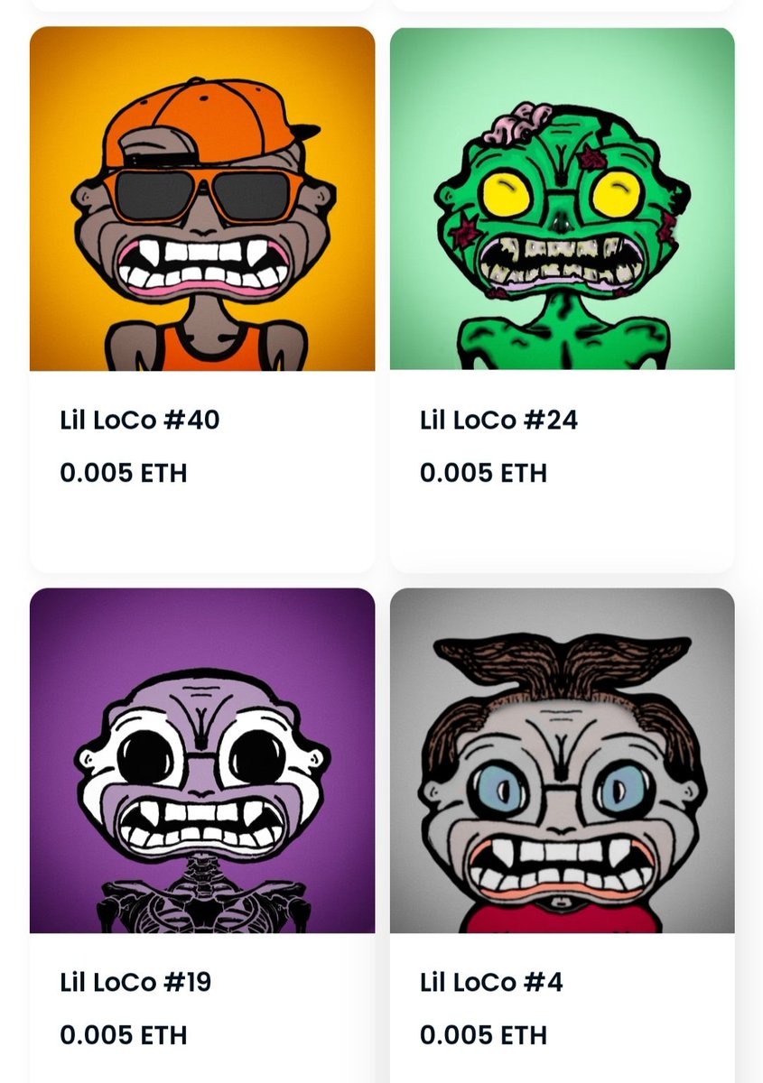Hi #NFTCommunity, there are still some Original and Cool themed LoCo's up for grabs... check them out 🔥🔥
-
🐟Available - <a href="/opensea/">OpenSea</a> 
-
🎨@Lil_LoCo_NFT
♧ Polygon Network
♤ Price 0.005
-
#NFTs  #NFTdrops #nftcollector #NFT 
COLLECTION LINK 🔗 
opensea.io/collection/lil…