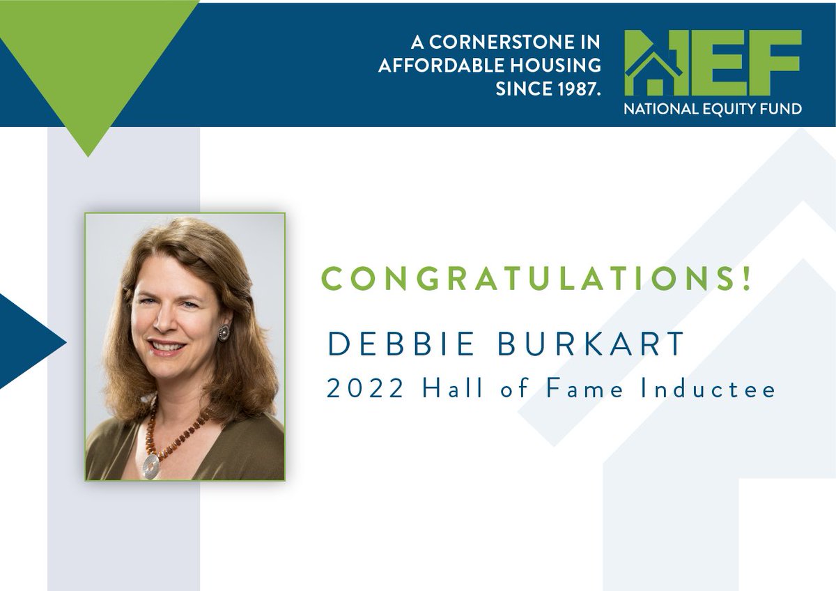 National Equity Fund, Inc. (@nef_lisc) on Twitter photo Our very own Debbie Burkart is being inducted into the 2022 Affordable Housing Hall of Fame! Congrats Debbie on this wonderful honor from <a href="/AHFMag/">Affordable Housing</a>!
Read more about how Debbie has become a pioneer in the #affordablehousing & #supportivehousing spaces:
housingfinance.com/management-ope… Our very own Debbie Burkart is being inducted into the 2022 Affordable Housing Hall of Fame! Congrats Debbie on this wonderful honor from <a href="/AHFMag/">Affordable Housing</a>!
Read more about how Debbie has become a pioneer in the #affordablehousing & #supportivehousing spaces:
housingfinance.com/management-ope…