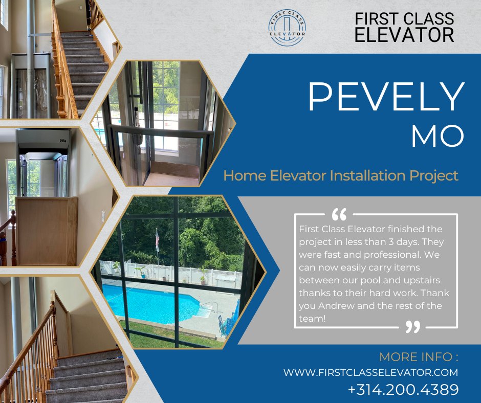 ClassElevator's tweet image. Check out our recent Home Lift Project where we help a family in Pevely Mo more easily access the upstairs portion of their home from the swimming pool. firstclasselevator.com/go/pevely1

 #mobilitysolutions #homeelevator