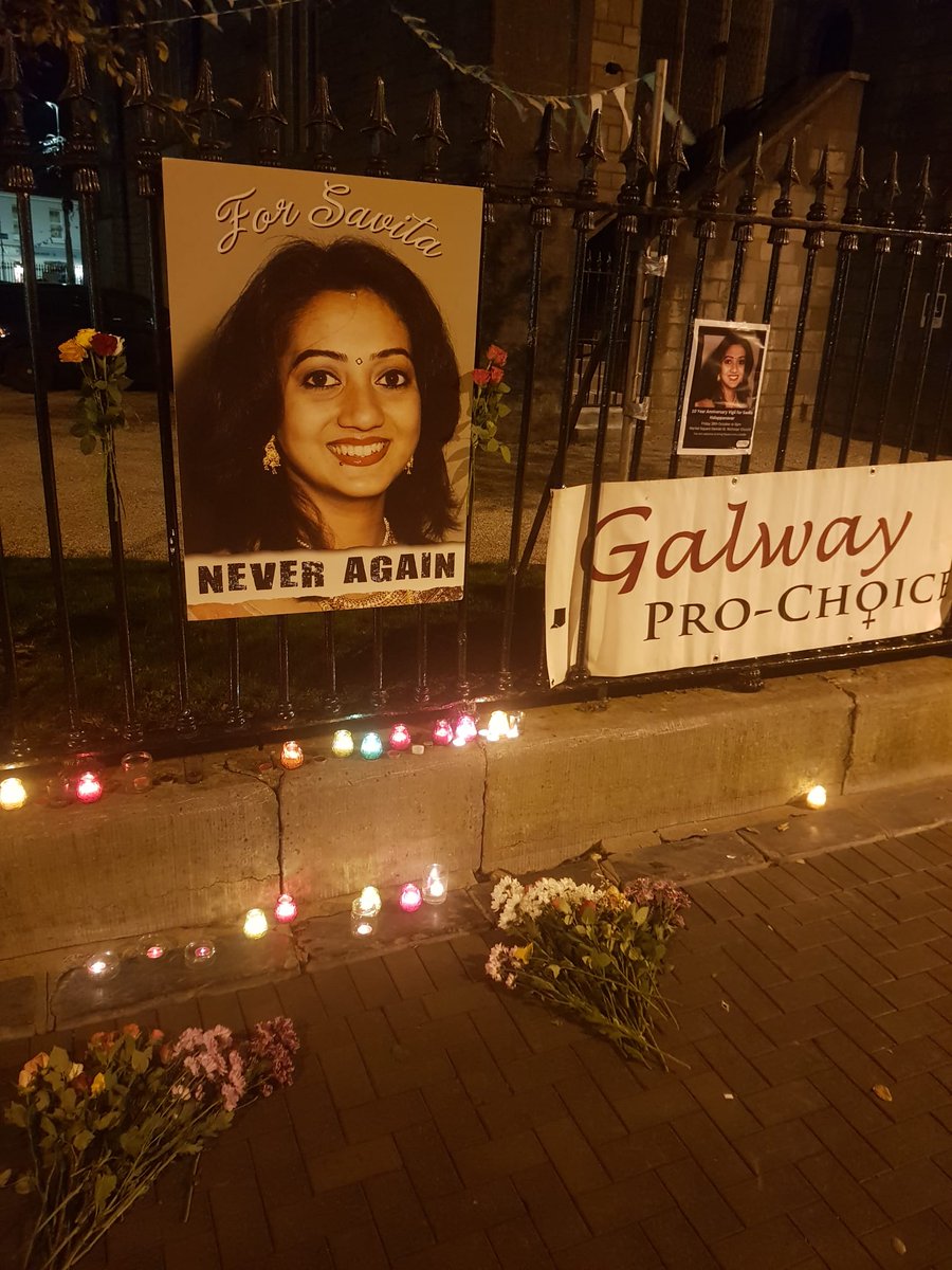 Thanks to all who came out this evening to remember Savita. #NeverAgain