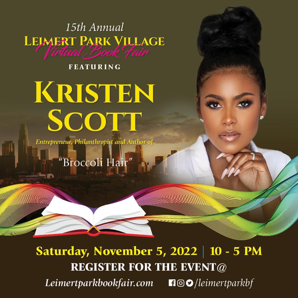 Kristen Scott (@mrskristenscott) on Twitter photo BOOK LOVERS WANTED! On the heels of #NationalBookMonth, I’m excited to participate in the 15th annual <a href="/LeimertParkBF/">LeimertParkBF</a> on November 5th in #LosAngeles. Register today! Visit leimertparkbookfair.com. #LeimertPark #bookfair #book #booklover #bookworm BOOK LOVERS WANTED! On the heels of #NationalBookMonth, I’m excited to participate in the 15th annual <a href="/LeimertParkBF/">LeimertParkBF</a> on November 5th in #LosAngeles. Register today! Visit leimertparkbookfair.com. #LeimertPark #bookfair #book #booklover #bookworm
