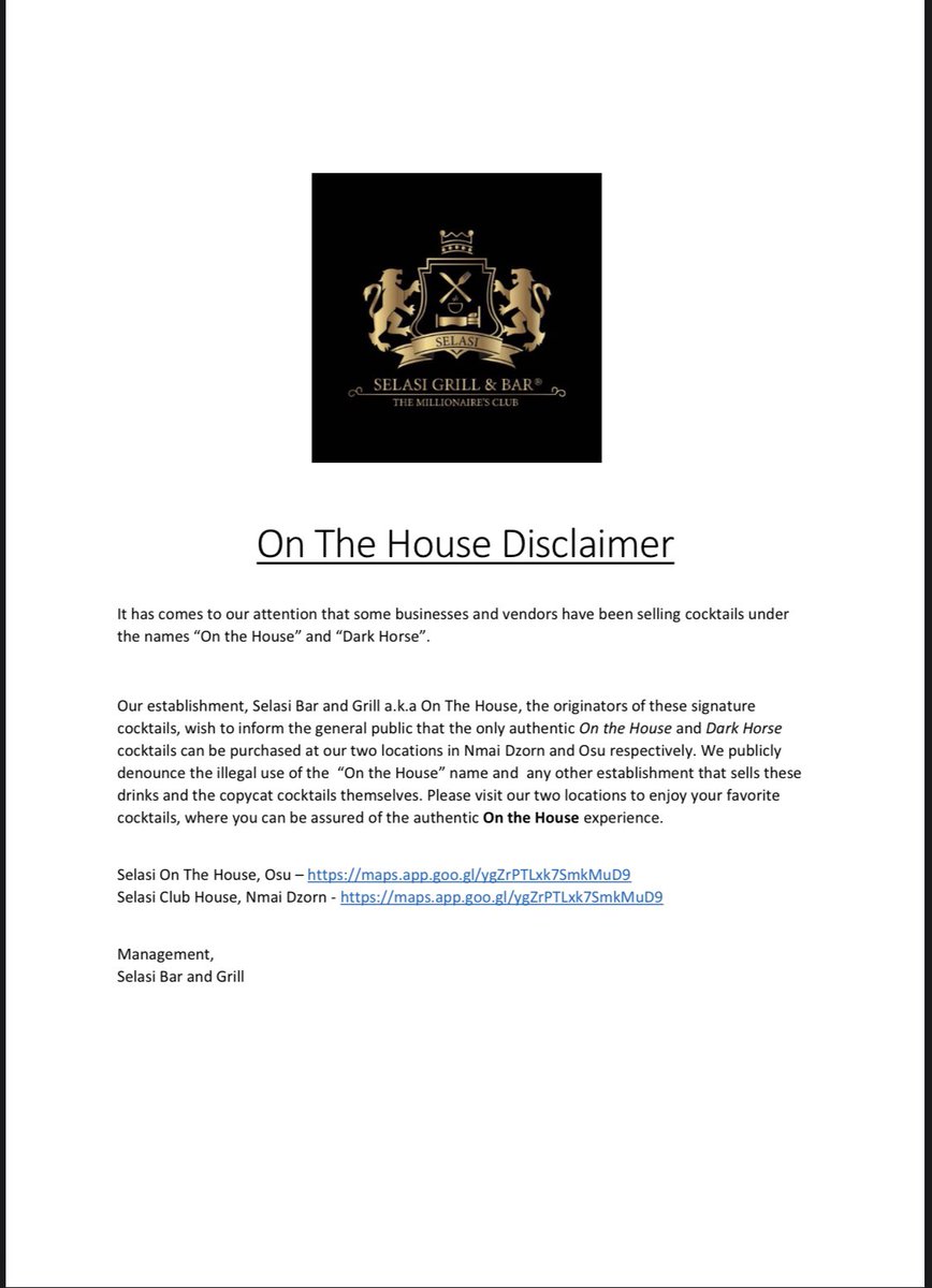 Disclaimer !!!