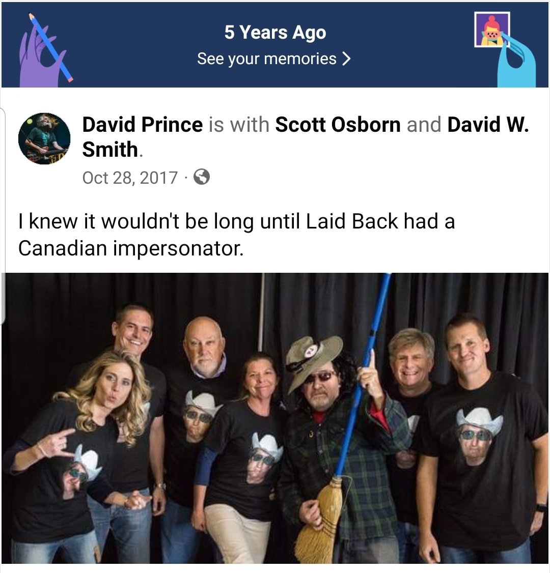 Five years, @TheRealLBCP. Time flies and so forth!

#LaidBackTeachers 
#MountainWorkshops
#CanadianImpersonator