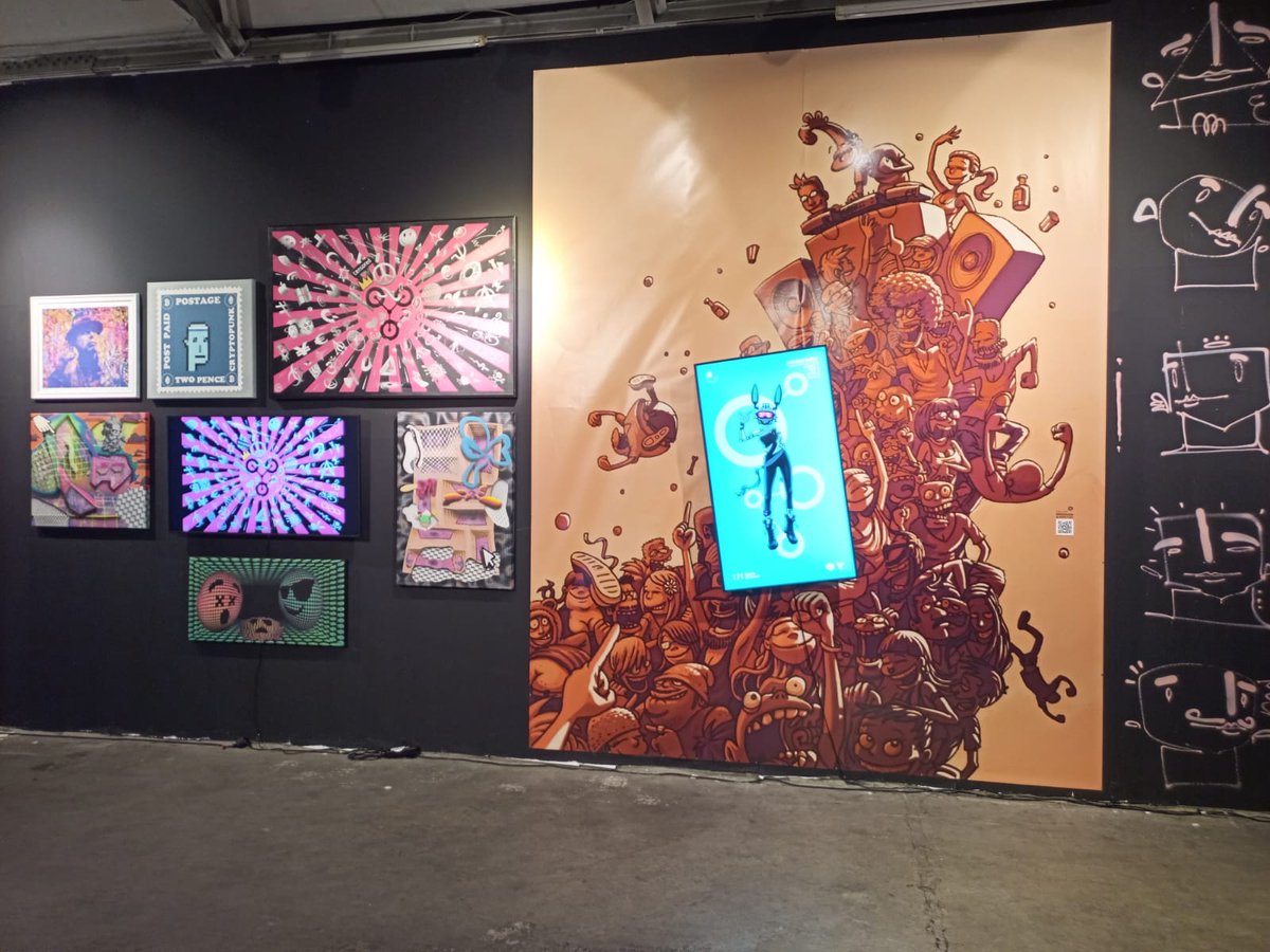 collective_flux's tweet photo. Du hast am Wochenende noch nichts vor? Dann komm nach #Köln und besuche unsere Kunst- Ausstellung. Wir zeigen herausragende Künstler, heute und morgen in der ARTYFARTY Galerie!
#köln #cologne #kunstköln #artcologne #cryptokunst #nft #nfts #artyfarty https://t.co/oiLlZUSeZh