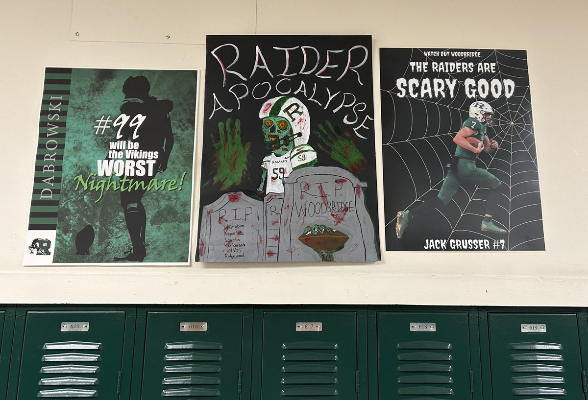 Ramapo Cheerleaders… your posters today were next level. Great job! 👏 Go Po!! 💚<a href="/RHSPrincipalNJ/">Travis Smith</a> <a href="/RIH__Super/">Dr. Rui Dionisio</a>