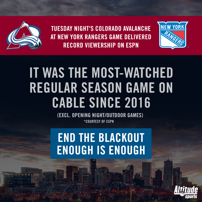 AltitudeTV's tweet photo. How can Comcast say that Colorado fans don't want to see every game? https://t.co/bSiX521p1f
