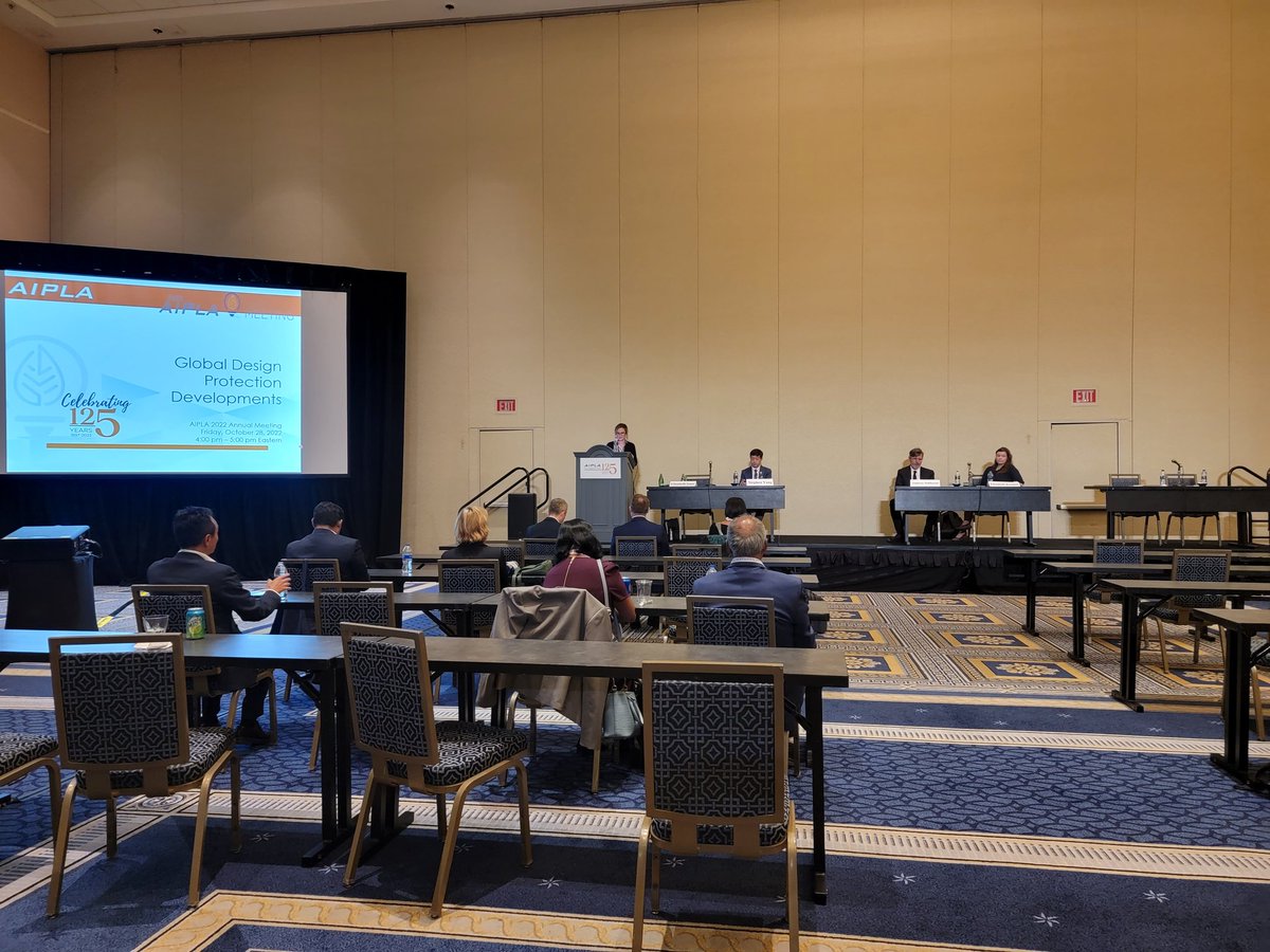 Final session of the day talking about global design protection developments at #aiplaAM22