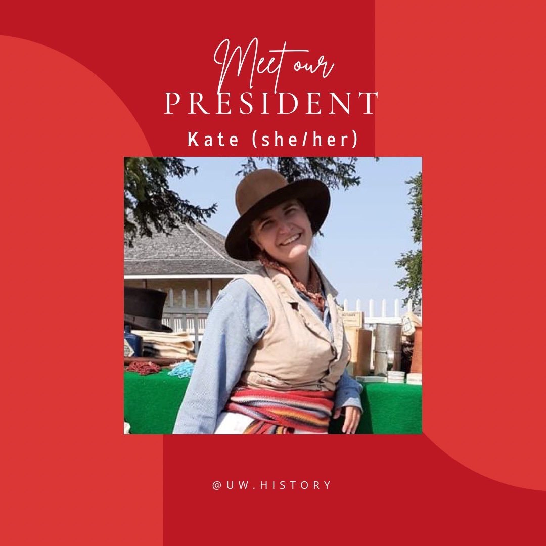 HistoryUw's tweet photo. Kate (she/her) 
Major: 4th year Education with Honours History
Minor: French

“One of my favourite history facts is that the saying “mind your own beeswax” is because early forms of makeup contained beeswax, so if you stood too close to the fire the heat would melt it off!” https://t.co/fp39XQSeme