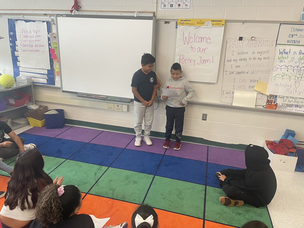MsVachon_GRES's tweet photo. 4th grade had their Poetry Jam today to celebrate their published poems and all their hard work this unit! @GrahamRoadES https://t.co/XgR2KkD5QN